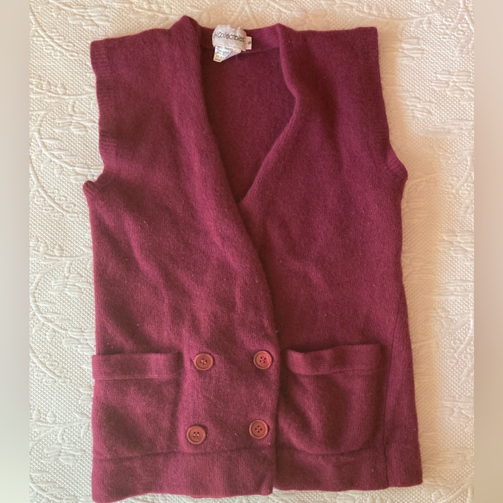 JH Collectibles Deep Majenta Angora and Wool Top